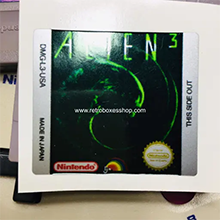 Alien 3 GameBoy Label - Metallic Silver Sides Replacement Sticker
