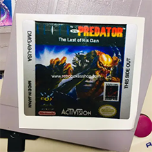Alien vs Predator The Last of His Clan GameBoy Label - Metallic Silver Sides Replacement Sticker