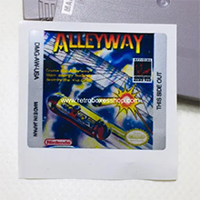 Alleyway GameBoy Label - Metallic Silver Sides Replacement Sticker