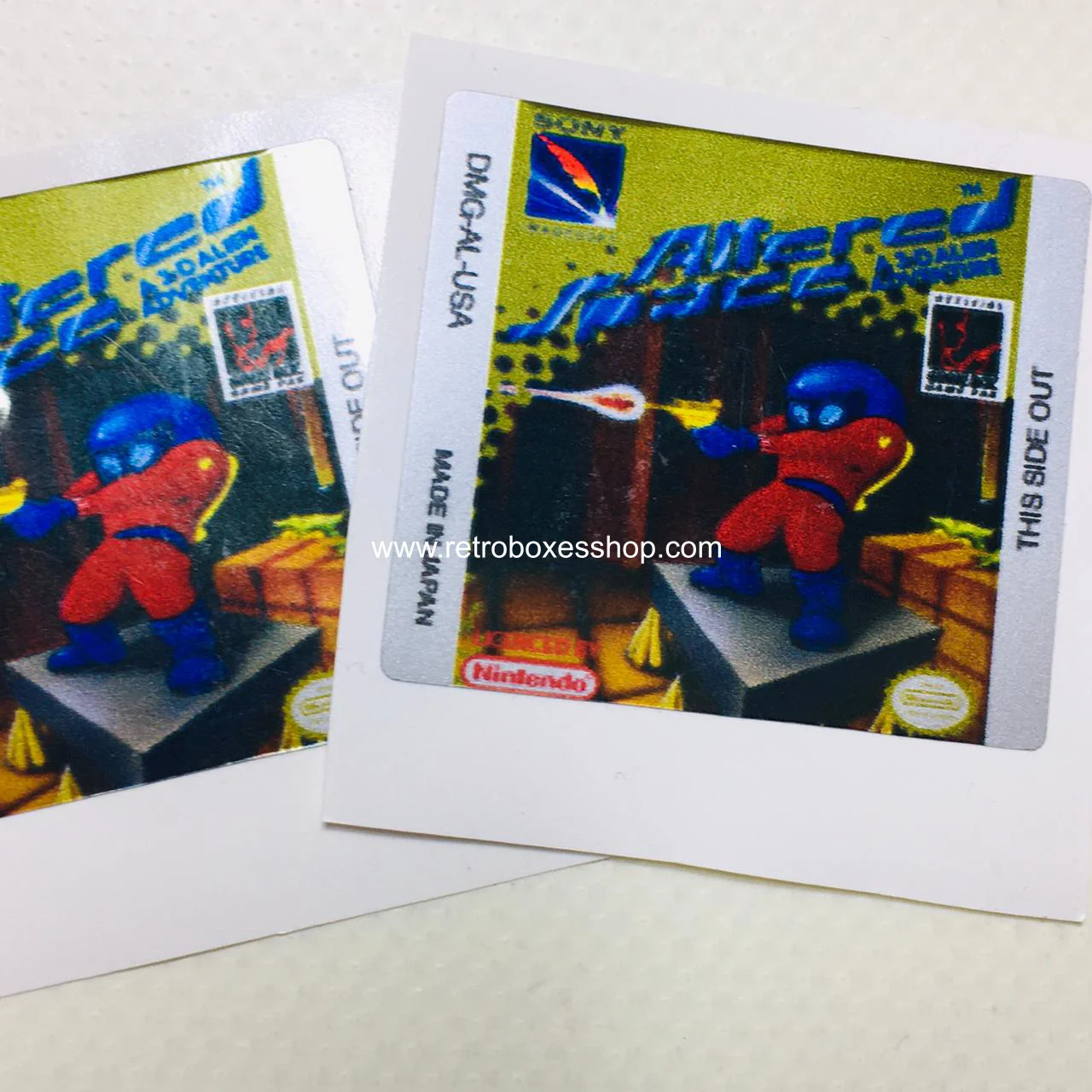Altered Space GameBoy Label - Metallic Silver Sides Replacement Sticker - Image 1