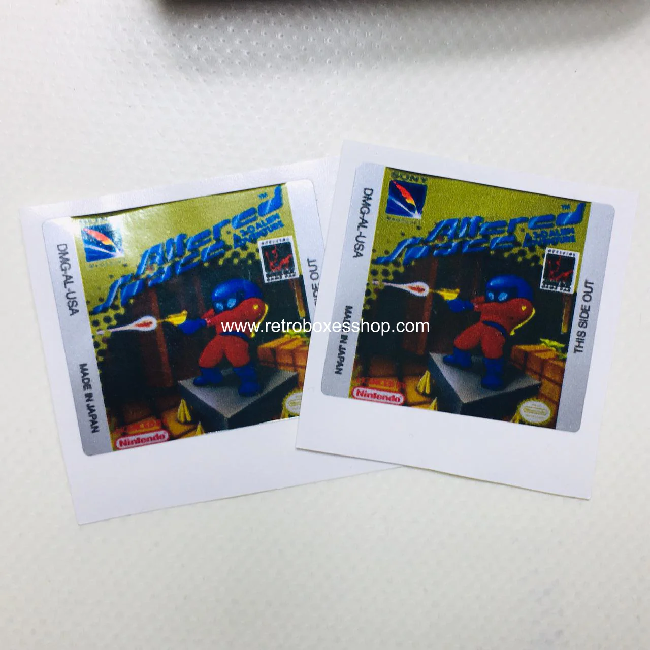 Altered Space GameBoy Label - Metallic Silver Sides Replacement Sticker - Image 2