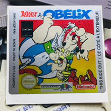 Asterix & Obelix GameBoy Label - Metallic Silver Sides Replacement Sticker