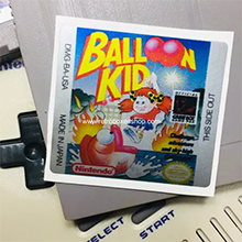 Balloon Kid GameBoy Label - Metallic Silver Sides Replacement Sticker