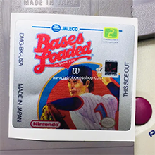 Bases Loaded GameBoy Label - Metallic Silver Sides Replacement Sticker