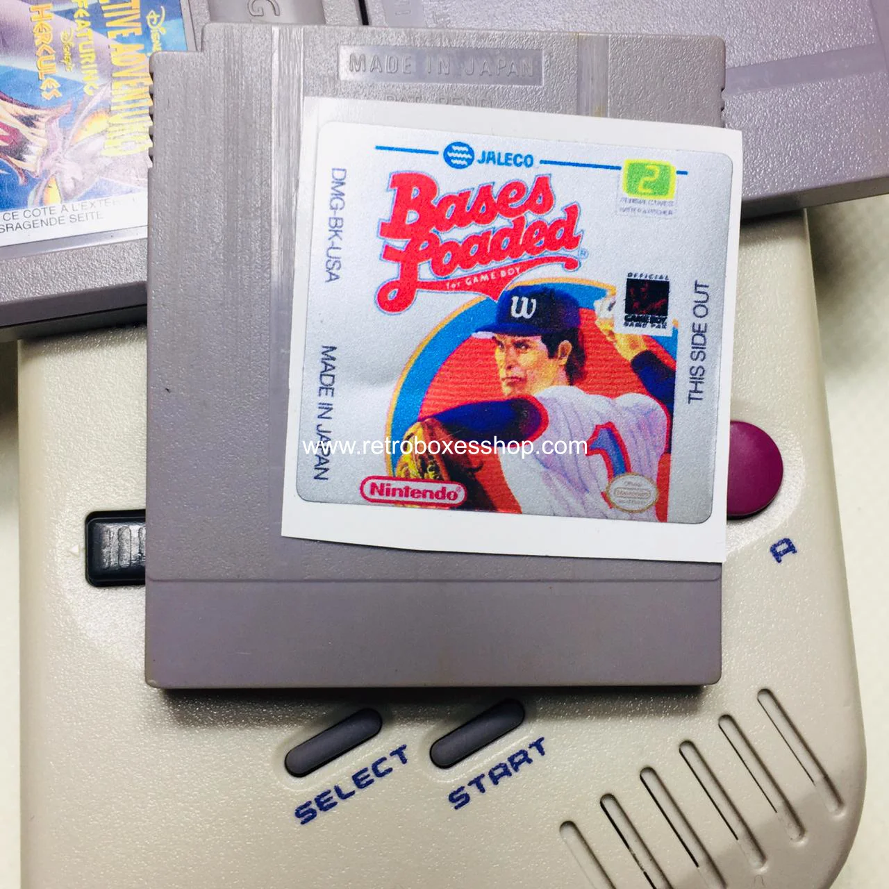 Bases Loaded GameBoy Label - Metallic Silver Sides Replacement Sticker - Image 3