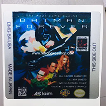 Batman Forever GameBoy Label - Metallic Silver Sides Replacement Sticker