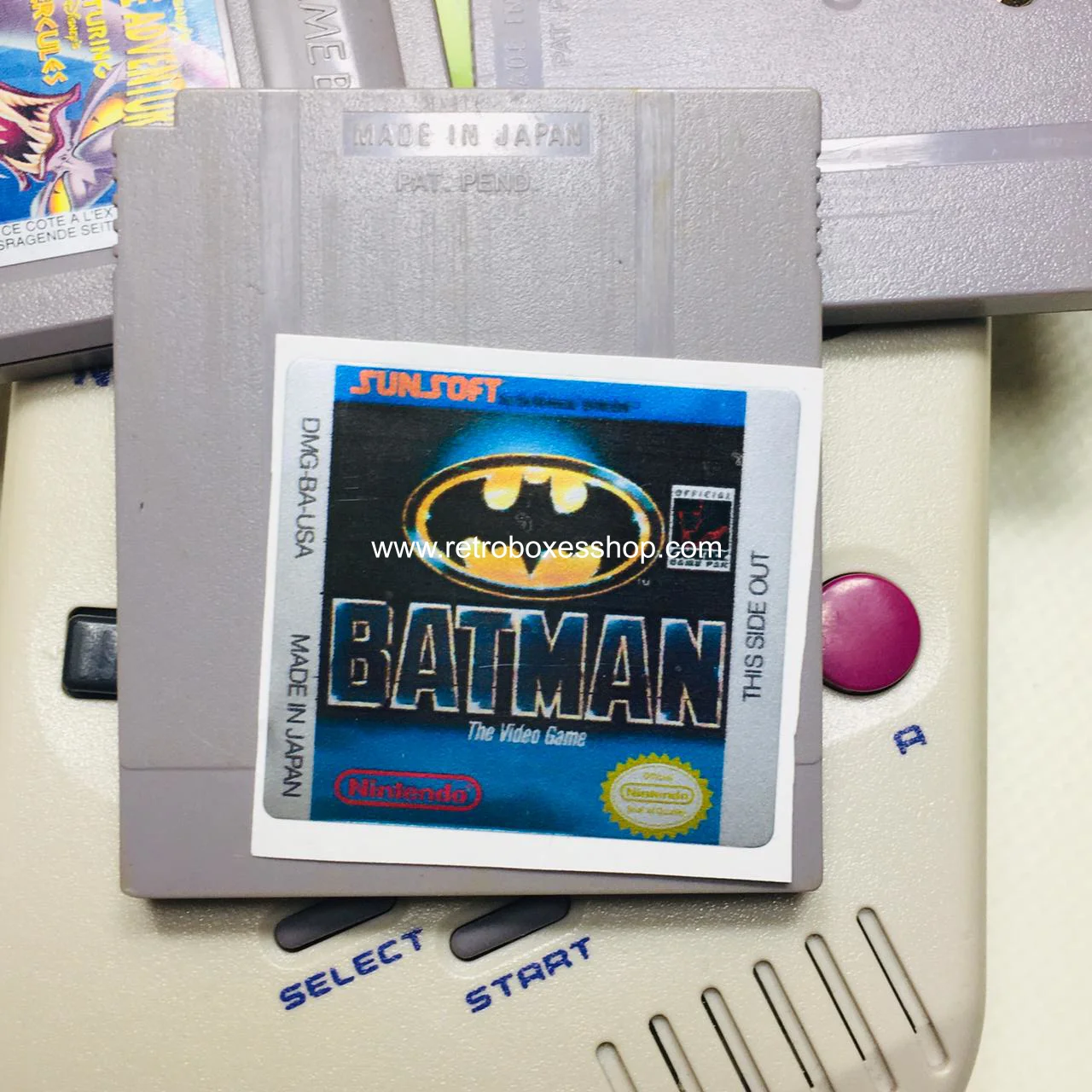 Batman GameBoy Label - Metallic Silver Sides Replacement Sticker - Image 3