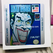 Batman Return of the Joker GameBoy Label - Metallic Silver Sides Replacement Sticker