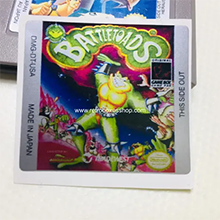 Battle Toads GameBoy Label - Metallic Silver Sides Replacement Sticker