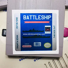 Battleship GameBoy Label - Metallic Silver Sides Replacement Sticker