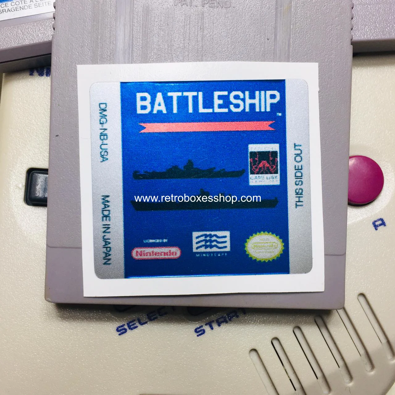Battleship GameBoy Label - Metallic Silver Sides Replacement Sticker - Image 3