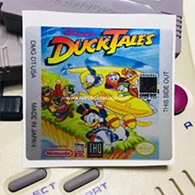 Duck Tales GameBoy Label - Metallic Silver Sides Replacement Sticker