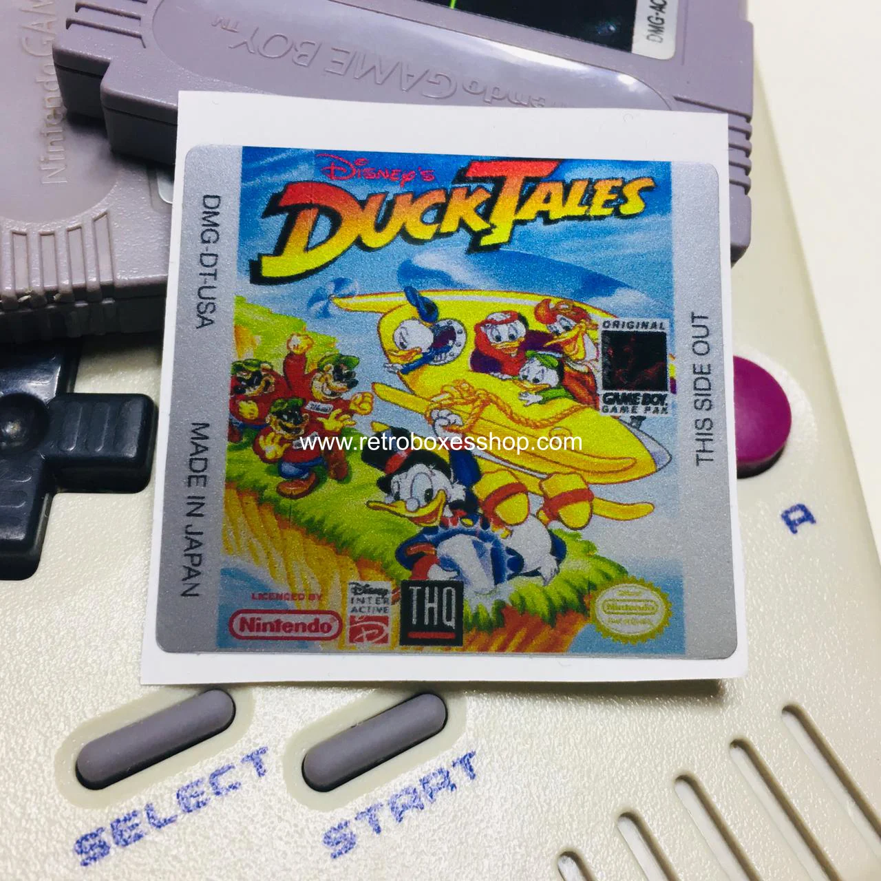 Duck Tales GameBoy Label - Metallic Silver Sides Replacement Sticker - Image 3