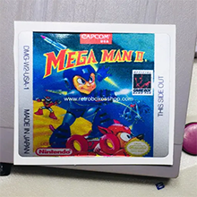 Mega Man 2 GameBoy Label - Metallic Silver Sides Replacement Sticker