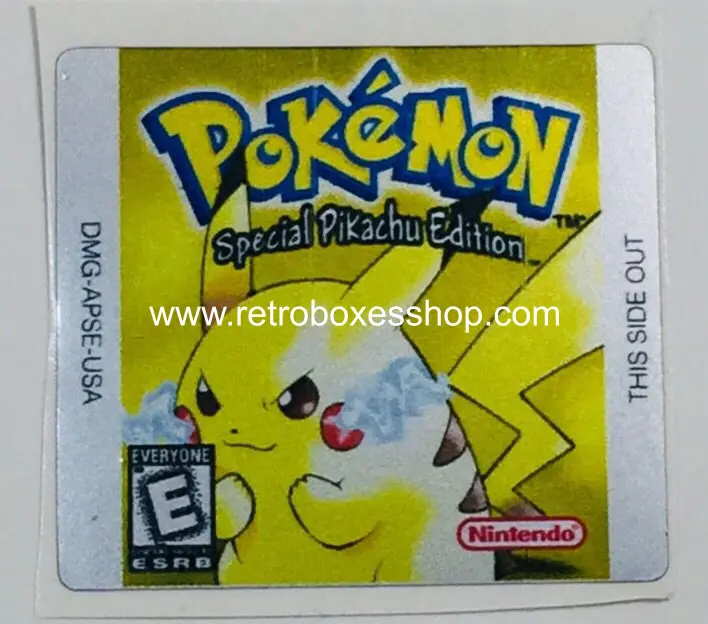 Pokémon GameBoy Label - Metallic Silver Sides Replacement Sticker