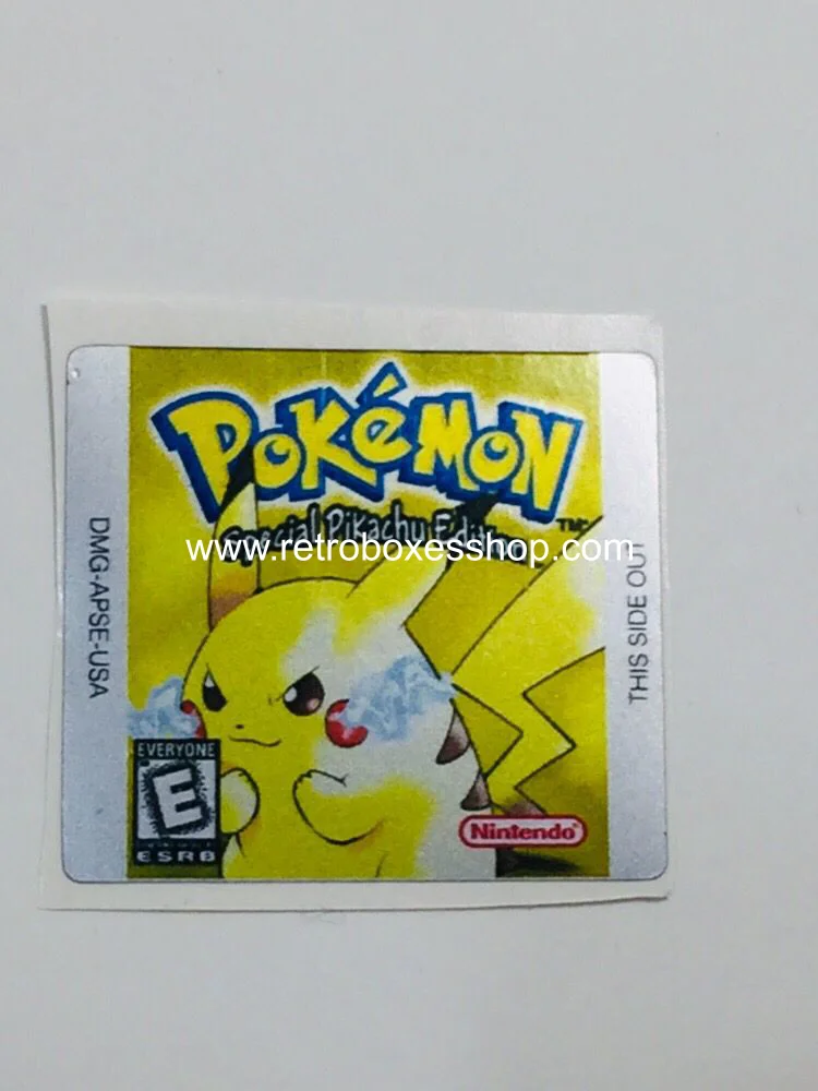 Pokémon GameBoy Label - Metallic Silver Sides Replacement Sticker - Image 2