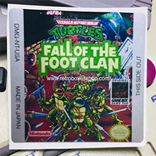 Turtles Fall of the Foot Clan GameBoy Label - Metallic Silver Sides Replacement Sticker