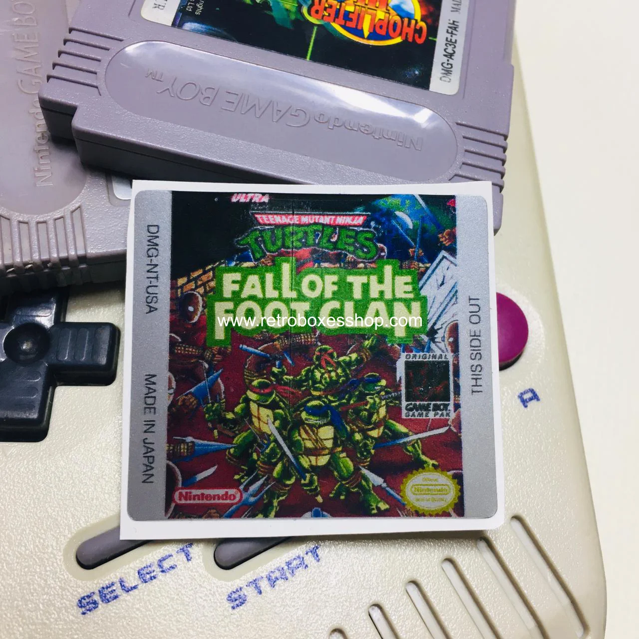 Turtles Fall of the Foot Clan GameBoy Label - Metallic Silver Sides Replacement Sticker - Image 3