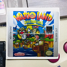 Wario Land GameBoy Label - Metallic Silver Sides Replacement Sticker